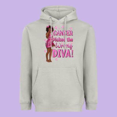 Cancer Picked The Wrong Diva With Black Woman Heavyweight Hoodie Designed By Texasbilliewilder