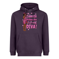 Plum Cancer Picked The Wrong Diva with Black Woman Heavyweight Hoodie - texasbilliewilder