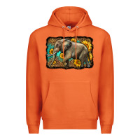 Carrot western sunflowers elephant Premium Hoodie - LillyAllenDesigns