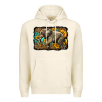 Tofu western sunflowers elephant Premium Hoodie - LillyAllenDesigns