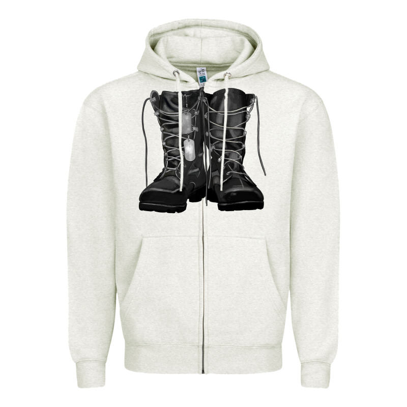 Soldier Boots Zipper Hoodie by RanaPortraitStore | Teevron