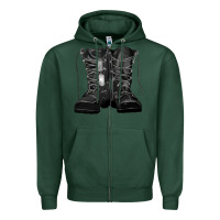 Sports Green soldier boots Zipper Hoodie - RanaPortraitStore