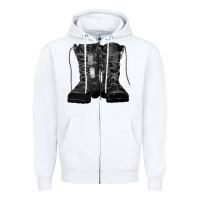 White soldier boots Zipper Hoodie - RanaPortraitStore