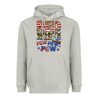 Moon Dust red white and pew pew pew Heavyweight Hoodie - Zillion Design Studio