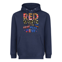 Navy red white and pew pew pew Heavyweight Hoodie - Zillion Design Studio