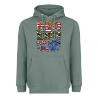 Sage red white and pew pew pew Heavyweight Hoodie - Zillion Design Studio