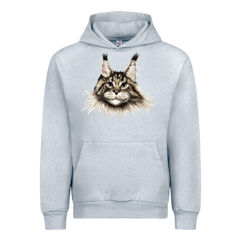 Maine Coon Cat Face Urban Hoodie by LillyAllenDesigns | Teevron
