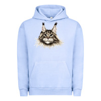 Pigment Grape Ice Maine Coon Cat Face Urban Hoodie - LillyAllenDesigns