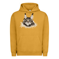 Pigment Peanut Butter Maine Coon Cat Face Urban Hoodie - LillyAllenDesigns