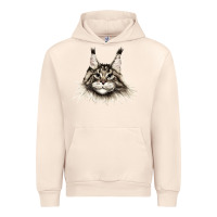 Sandshell Maine Coon Cat Face Urban Hoodie - LillyAllenDesigns