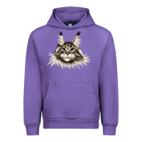 Tulip Maine Coon Cat Face Urban Hoodie - LillyAllenDesigns
