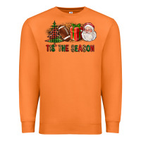 Carrot Tis The Season Christmas With Football And Santa Premium Sweatshirt - FaDigitalArtStudio