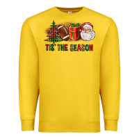 Lemon Tis The Season Christmas With Football And Santa Premium Sweatshirt - FaDigitalArtStudio