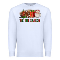 Tis The Season Christmas With Football And Santa Premium Sweatshirt | Teevron
