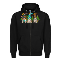 Black cactus gnomes Zipper Hoodie - Zillion Design Studio