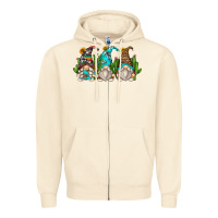 Sandshell cactus gnomes Zipper Hoodie - Zillion Design Studio