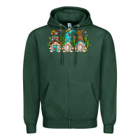 Sports Green cactus gnomes Zipper Hoodie - Zillion Design Studio