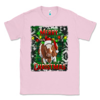 Bubblegum Pink Western Merry Christmas Longhorn Cow Classic Tee - RanaPortraitStore
