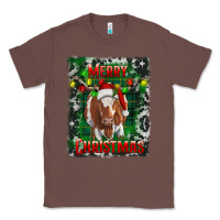 Chestnut Western Merry Christmas Longhorn Cow Classic Tee - RanaPortraitStore