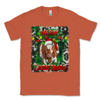 Copper Western Merry Christmas Longhorn Cow Classic Tee - RanaPortraitStore