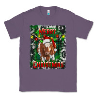 Lavender Western Merry Christmas Longhorn Cow Classic Tee - RanaPortraitStore