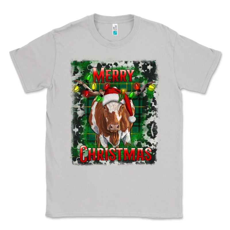 Western Merry Christmas Longhorn Cow Classic Tee by RanaPortraitStore | Teevron