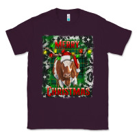 Plum Western Merry Christmas Longhorn Cow Classic Tee - RanaPortraitStore