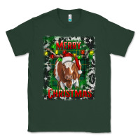 Sports Green Western Merry Christmas Longhorn Cow Classic Tee - RanaPortraitStore