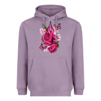 Lavender Cancer Boxing Gloves with Ribbon Heavyweight Hoodie - texasbilliewilder