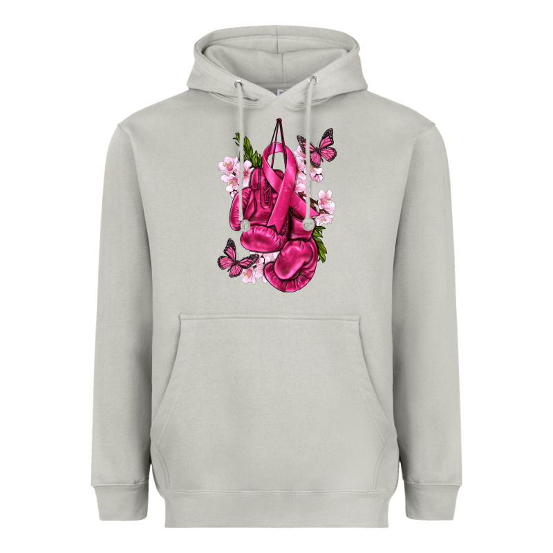 Cancer Boxing Gloves With Ribbon Heavyweight Hoodie by texasbilliewilder | Teevron