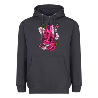 Smoke Cancer Boxing Gloves with Ribbon Heavyweight Hoodie - texasbilliewilder