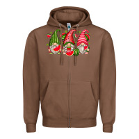 Chestnut watermelon gnomes Zipper Hoodie - Zillion Design Studio