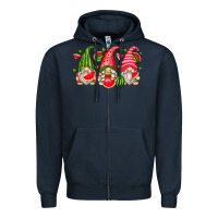 Navy watermelon gnomes Zipper Hoodie - Zillion Design Studio