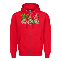 Red watermelon gnomes Zipper Hoodie - Zillion Design Studio