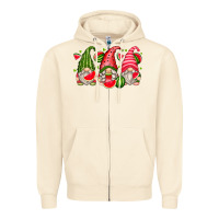 Sandshell watermelon gnomes Zipper Hoodie - Zillion Design Studio