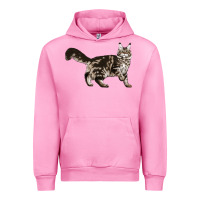 Fuchsia Pink Maine Coon Cat Urban Hoodie - LillyAllenDesigns