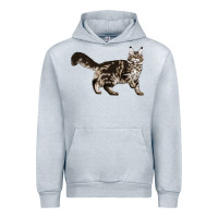 Heather Grey Maine Coon Cat Urban Hoodie - LillyAllenDesigns