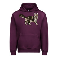 Mauve Wine Maine Coon Cat Urban Hoodie - LillyAllenDesigns