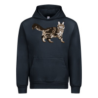 Navy Maine Coon Cat Urban Hoodie - LillyAllenDesigns