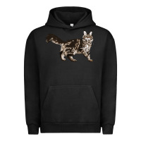 Pigment Black Maine Coon Cat Urban Hoodie - LillyAllenDesigns
