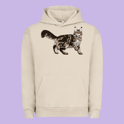 Maine Coon Cat Urban Hoodie Designed By Lillyallendesigns