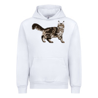 White Maine Coon Cat Urban Hoodie - LillyAllenDesigns