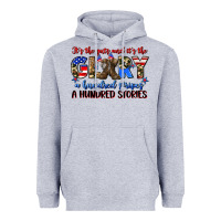 Heather Grey it's the guts and it's the glory a hundred stripes Heavyweight Hoodie - Zillion Design Studio