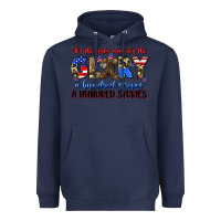 Navy it's the guts and it's the glory a hundred stripes Heavyweight Hoodie - Zillion Design Studio