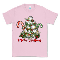 Bubblegum Pink Merry Christmas Volleyball Classic Tee - RanaPortraitStore