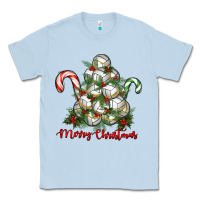 Dusty Blue Merry Christmas Volleyball Classic Tee - RanaPortraitStore