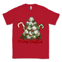 Red Merry Christmas Volleyball Classic Tee - RanaPortraitStore