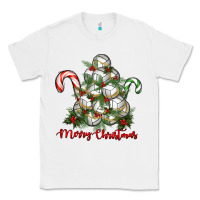 White Merry Christmas Volleyball Classic Tee - RanaPortraitStore