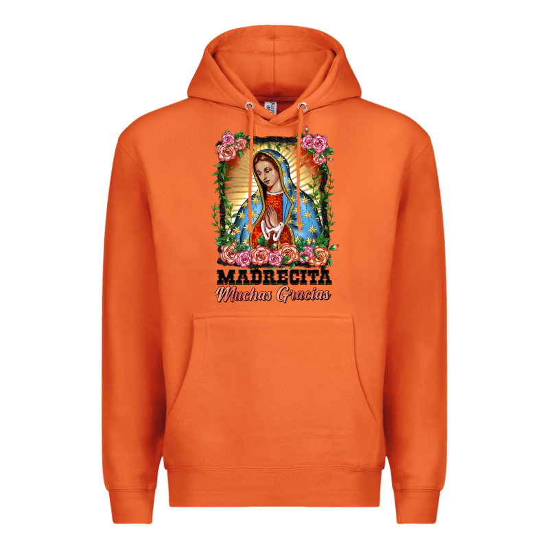 Madrecita Muchas Gracias Lady Of Guadalupe Premium Hoodie by BarkalooDesign | Teevron