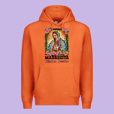 Madrecita Muchas Gracias Lady Of Guadalupe Premium Hoodie Designed By Barkaloodesign
